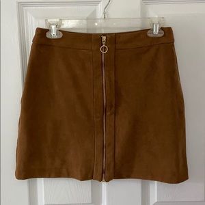 Brown suede H&M skirt
